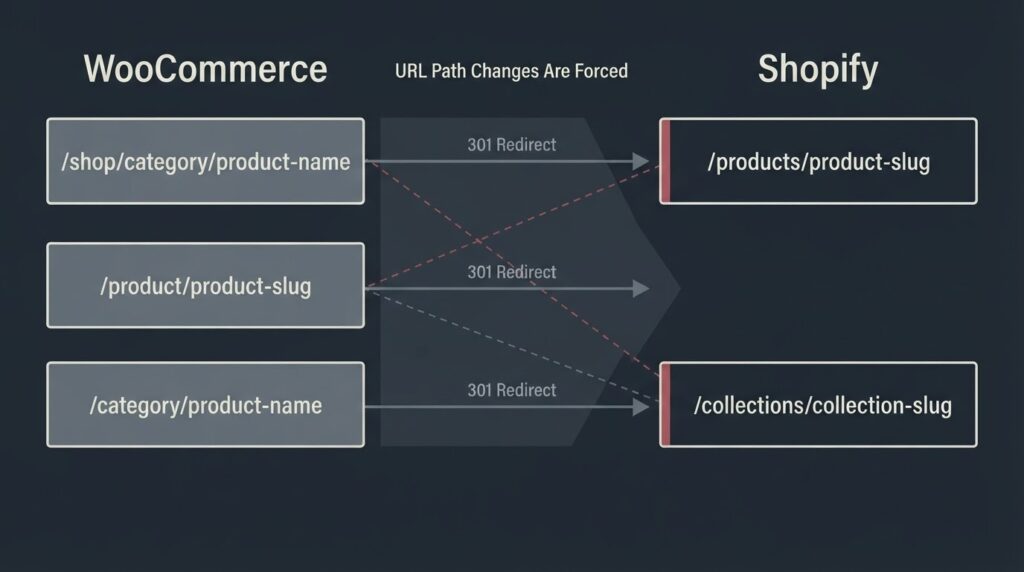 WooCommerce to Shopify migration cost table: simple stores $3,000-$6,000 in 2-4 weeks; complex stores $15,000-$30,000+ in 8-12 weeks